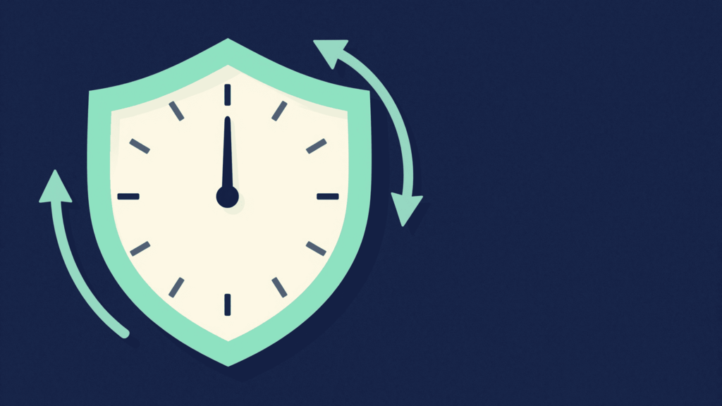 Escudo en forma de reloj que protege al trabajador en lugar de vigilarle